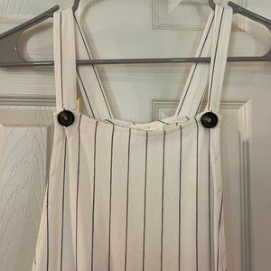 Black & White Striped Overall Short!